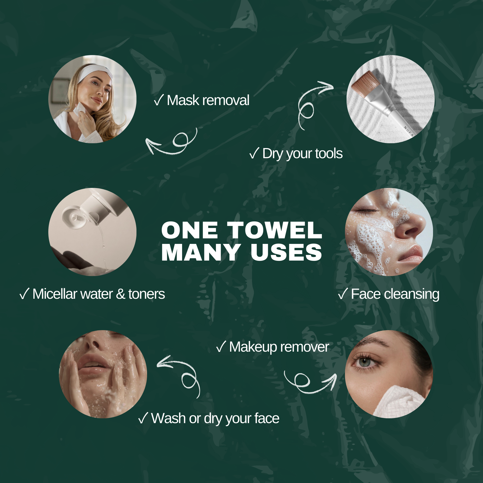 Face Towels,  Disposable Face Towelette, Makeup Remover Dry Wipes, Ultra Soft, 1 Pack, 100 Ct