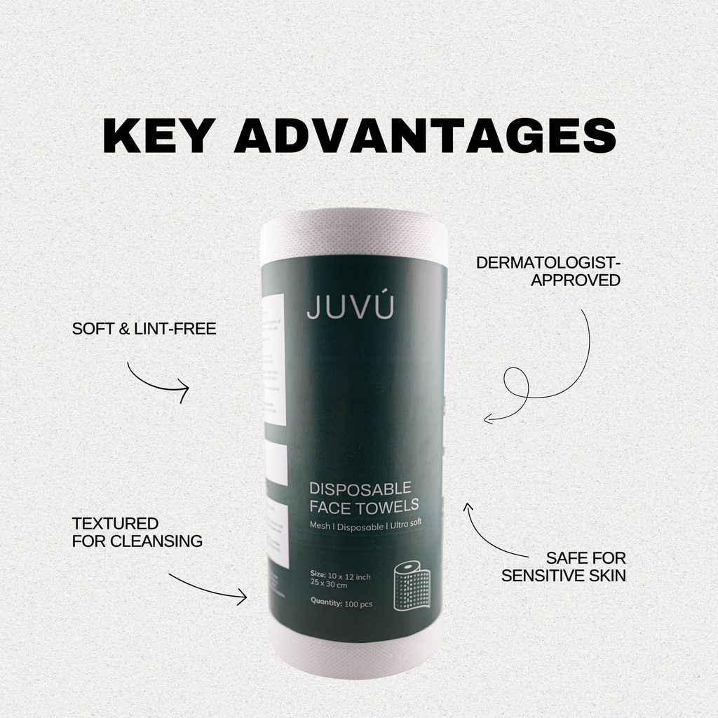 Face Towels,  Disposable Face Towelette, Makeup Remover Dry Wipes, Ultra Soft, 1 Pack, 100 Ct